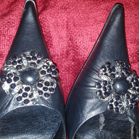 NYLA medallion pointy heels vintage - Picture 5 of 8